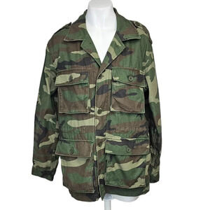 Aritzia TNA Minerva  Camo Green Utility Jacket Cinch Waist Size XS